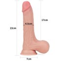 DONG 8.5'' SLIDING SKIN DUAL LAYER DONG - WHOLE TESTICL 24-0136