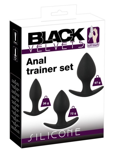 KOREK ANALNY BLACK VELVETS ANAL TRAINER SET 13-8355