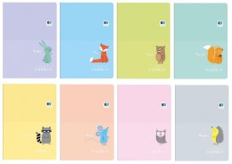 Zeszyt A5/32K trzylinia kolor B&B Pastel (10szt)