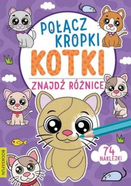 Połącz kropki, znajdź różnice. Kotki