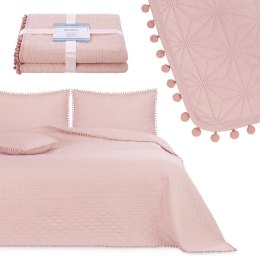 Narzuta MEADORE kolor pudrowy róż materiał mikrofibra 260x280 AmeliaHome - BEDS/AH/MEADORE/POWDERPINK/260x280