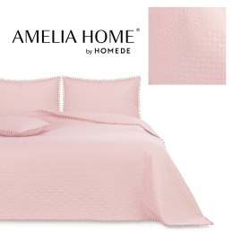 Narzuta MEADORE kolor pudrowy róż materiał mikrofibra 260x280 AmeliaHome - BEDS/AH/MEADORE/POWDERPINK/260x280