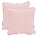 Poszewka dekoracyjna MEADORE 45x45 ameliahome - CUS/AH/MEADORE/POWDERPINK/45x45*2