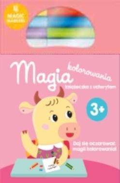 Kolorowanka z magicznymi flamastrami 3+ różowa