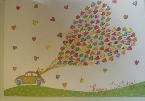 Karnet B6 + koperta MO4930X1-1 urodziny Samochód