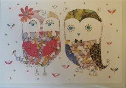 Karnet B6 + koperta MO5859 Sowy Ślub