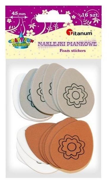 Naklejki piankowe Pisanki 37x45mm mix 16szt