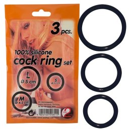 SILICONE COCK RING SET 3 PCS 13-1461