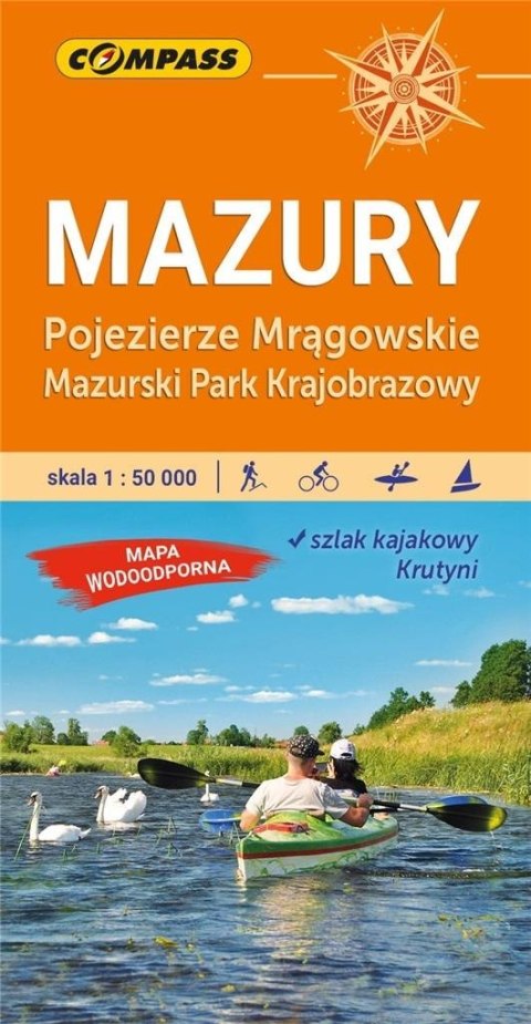 Mapa tur.-Mazury Pojez. Mrągowskie lam.. 1:50 000