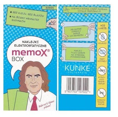 Karteczki elektrostatyczne 50szt zielone