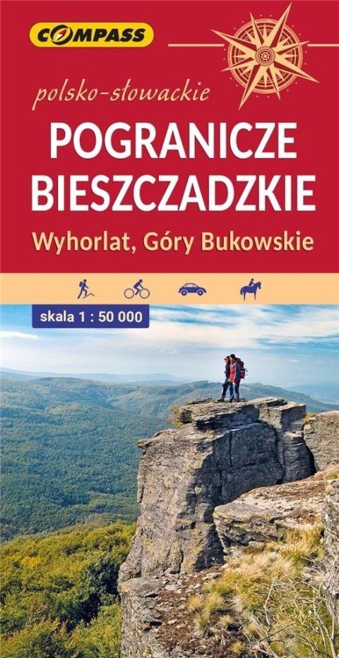 Mapa tur. - Pogranicze Bieszczadzkie, Wyhorlat...