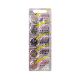 MAXELL BATTERY CR1616 5PK BLISTER 5x1 CARD 18586400