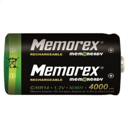 MEMOREX RECHARGEABLE ACCUMULATOR 4000mAh HR14 R14/C x 2 BL Ready NiMH A0048