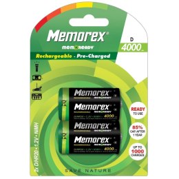 MEMOREX RECHARGEABLE ACCUMULATOR 4000mAh HR20 R20/D x 2 BL Ready NiMH A0049