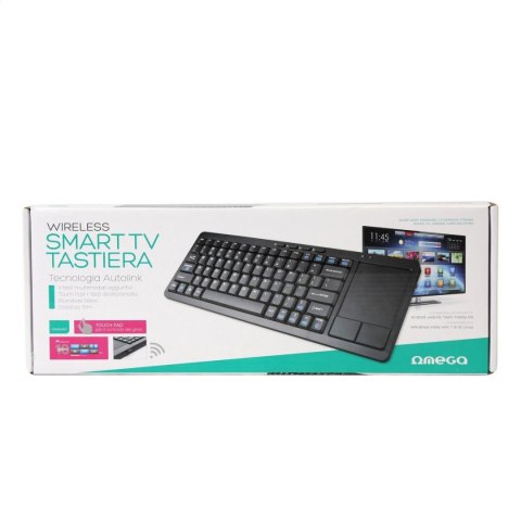 OMEGA KEYBOARD IT WIRELESS FOR SMART TV TOUCHPAD ITALIAN LAYOUT BLACK [44424]