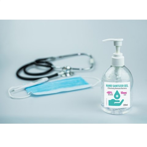 OMEGA HAND SANITIZER BOTTLE WITH PUMP +60% ALCOHOL PŁYN DO DEZYNFEKCJI RĄK 250ML [45318]