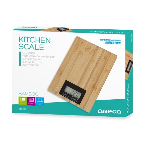 OMEGA WAGA KITCHEN SCALE BAMBOO 44980
