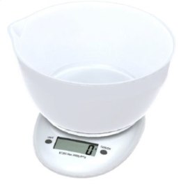 OMEGA WAGA KITCHEN SCALE WITH BOWL 600ml WHITE 43147