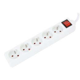 OMEGA EXTENSION CORD LISTWA ZASILAJĄCA 1.5M 16A 5 SOCKET TYPE E FRENCH WHITE [41342]