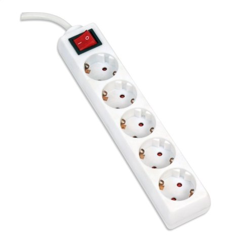 OMEGA EXTENSION CORD LISTWA ZASILAJĄCA 1.5M 16A 5 SOCKET TYPE F SCHUKO GERMAN WHITE [43702]