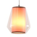 PLATINET PENDANT LAMP LAMPA SUFITOWA SELENE E27 GLASS + FABRIC CLEAR [44020]