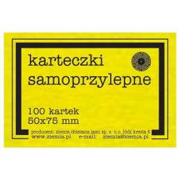 Karteczki samoprzylepne Fluo 50x75mm 100K żółte