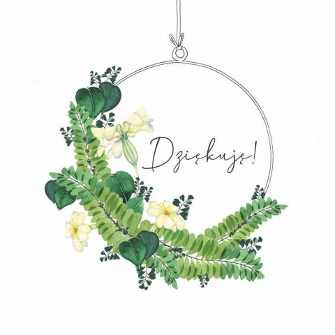 Karnet Swarovski kwadrat CL4004_PO Dziękuję!