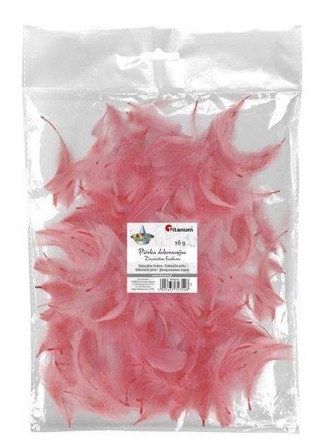 Piórka puch 16g brudnoróżowe