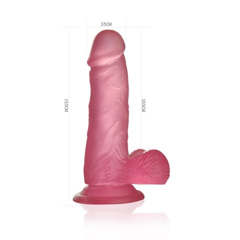DILDO 6'' JELLY STUDS RÓŻOWE 24-0120