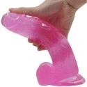 DILDO 8'' JELLY STUDS RÓŻOWE 24-0074