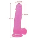 DILDO 8'' JELLY STUDS RÓŻOWE 24-0074