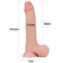 DONG 9.5'' SLIDING SKIN DUAL LAYER DONG - WHOLE TESTICL 24-0137