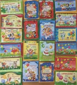 Zaproszenia (opakowanie 10 sztuk) mix wzorów