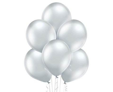 Balony Glossy Silver 100szt