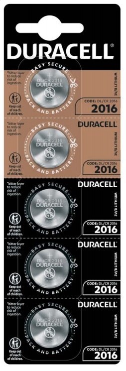 DURACELL BATTERY LITHIUM DL2016 BL*5