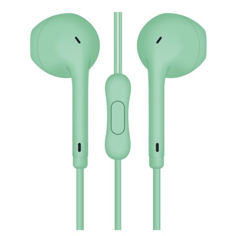 FREESTYLE EARPHONES MINI JACK + MIC MACAROON STYLE GREEN [45758] TE