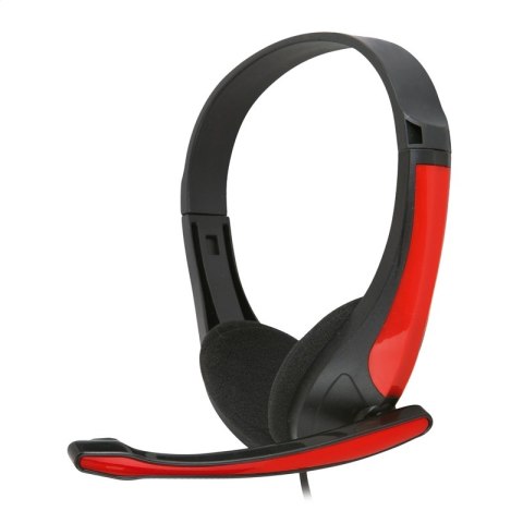 FREESTYLE HI-FI STEREO HEADPHONES SŁUCHAWKI NAUSZNE + MIC RED [43088] TE