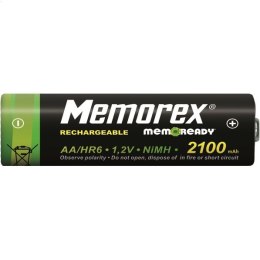 MEMOREX RECHARGEABLE ACCUMULATOR 2100mAh HR6 R6/AA x 4 BL Ready NiMH A0045