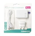 OMEGA CHARGER ŁADOWARKA 4-PORT USB 4A WHITE EU plug [42672] TE