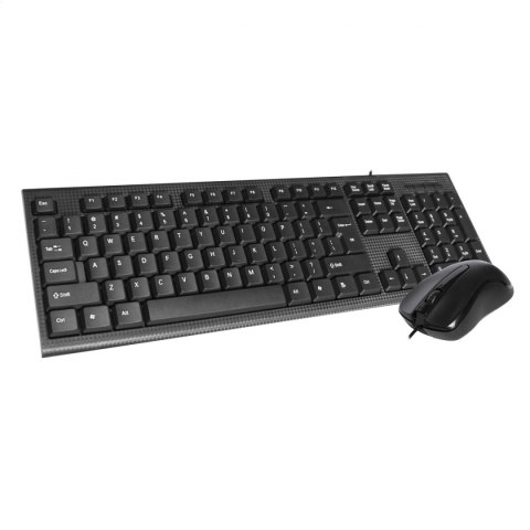 OMEGA KEYBOARD US + MOUSE ZESTAW BLACK [45545]