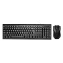 OMEGA KEYBOARD US + MOUSE ZESTAW BLACK [45545]