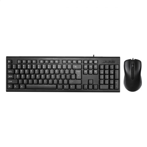 OMEGA KEYBOARD US + MOUSE ZESTAW BLACK [45545]