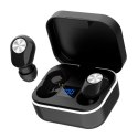 PLATINET BLUETOOTH V5.0 EARPHONES TWS SŁUCHAWKI + CHARGING STATION PM1030 STARDUST BLACK [45585] TE