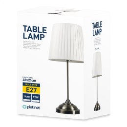 PLATINET TABLE LAMP LAMPA STOŁOWA BRONZE BASE, WHITE SHADE, H48 [45688]