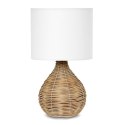 PLATINET TABLE RATTAN LAMP LAMPA RATTANOWA WHITE SHADE BALI [45751]