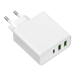 PLATINET WALL CHARGER ŁADOWARKA SIECIOWA 65W USB-C PD + 2 x USB-A [45581]