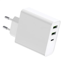 PLATINET WALL CHARGER ŁADOWARKA SIECIOWA 65W USB-C PD + 2 x USB-A [45581]