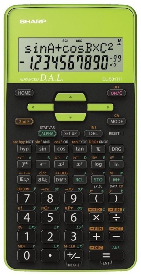 SHARP CALCULATOR SCIENTIFIC BLISTER GREEN EL531THBGR