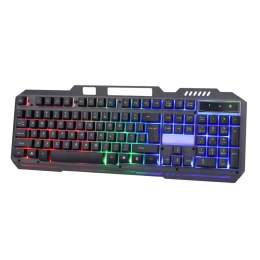 VARR GAMING KEYBOARD KLAWIATURA GAMINGOWA MULTIMEDIA METAL LED BLACK [45659]