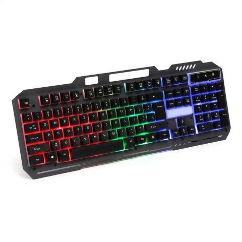 VARR GAMING KEYBOARD KLAWIATURA GAMINGOWA MULTIMEDIA METAL LED BLACK [45659]